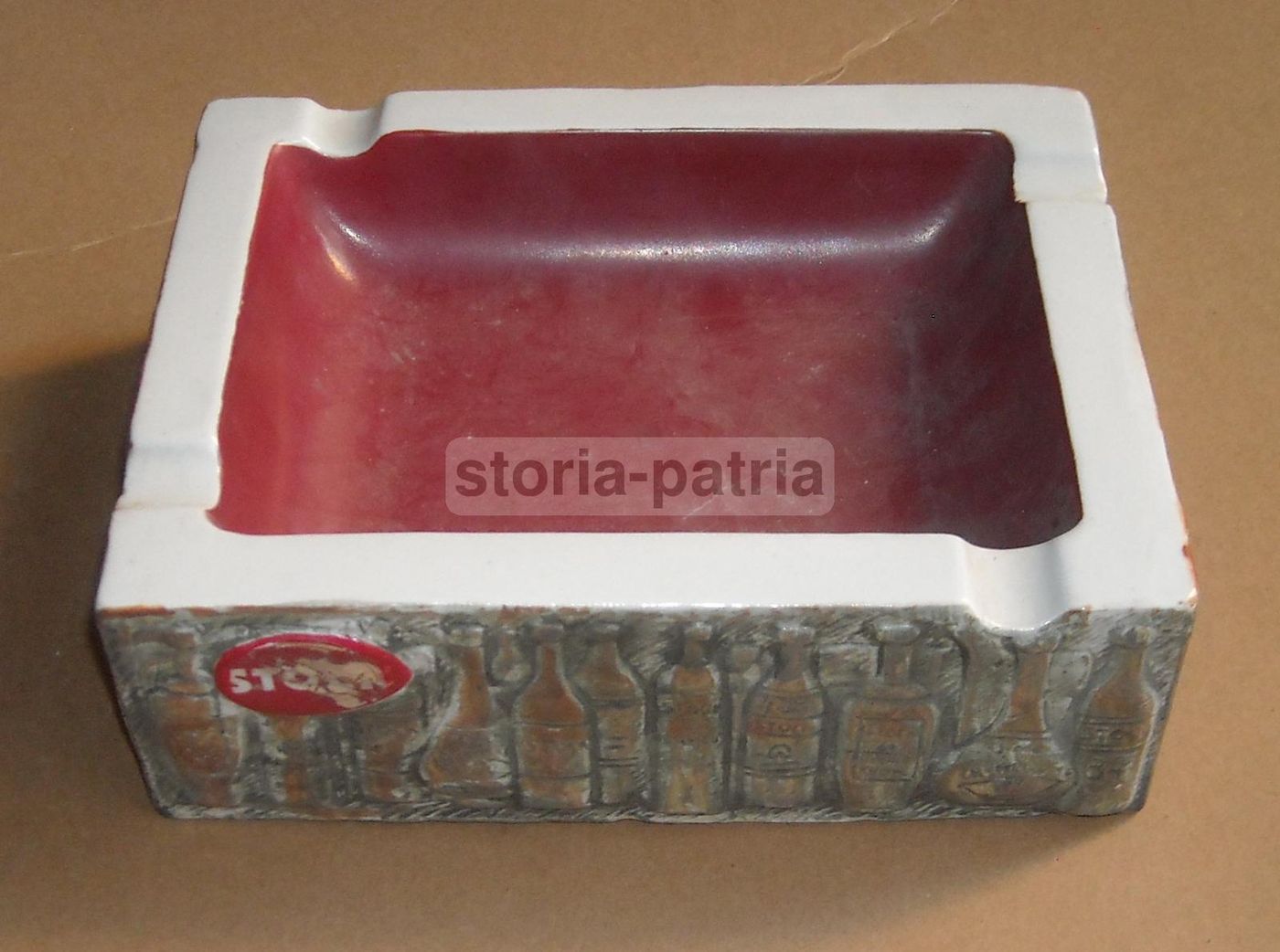 Posacenere Pubblicitario Stock In Ceramica, Anni '50 '70, Brescia