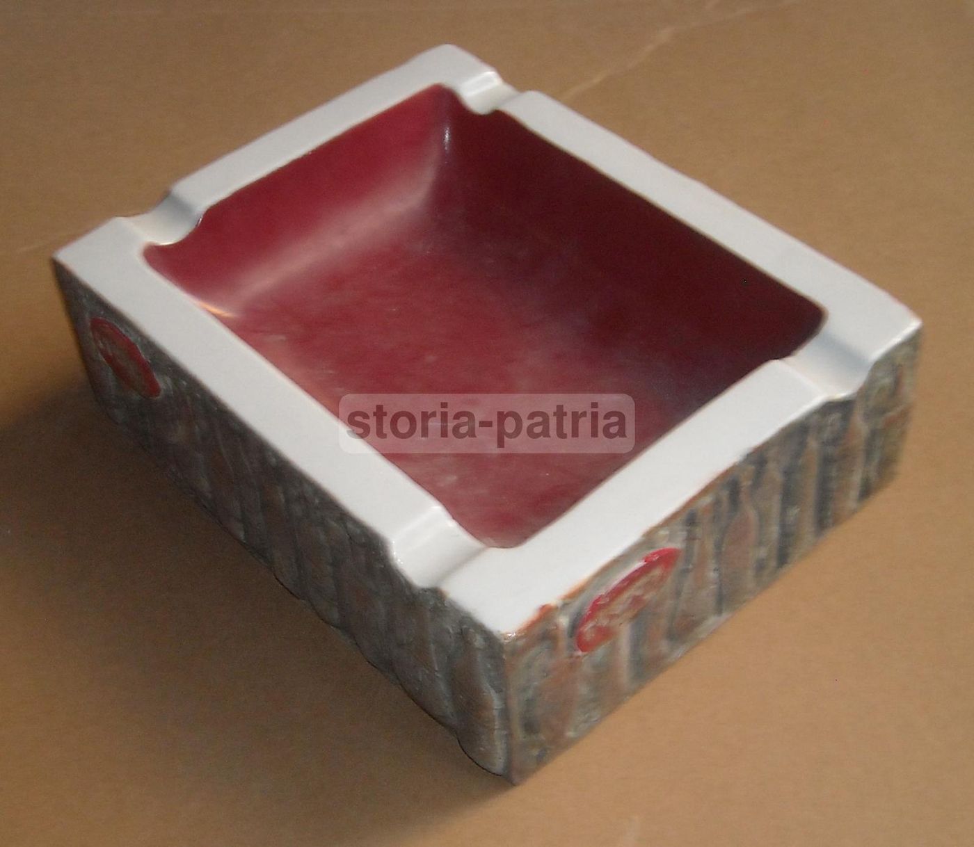 Posacenere Pubblicitario Stock In Ceramica, Anni '50 '70, Brescia