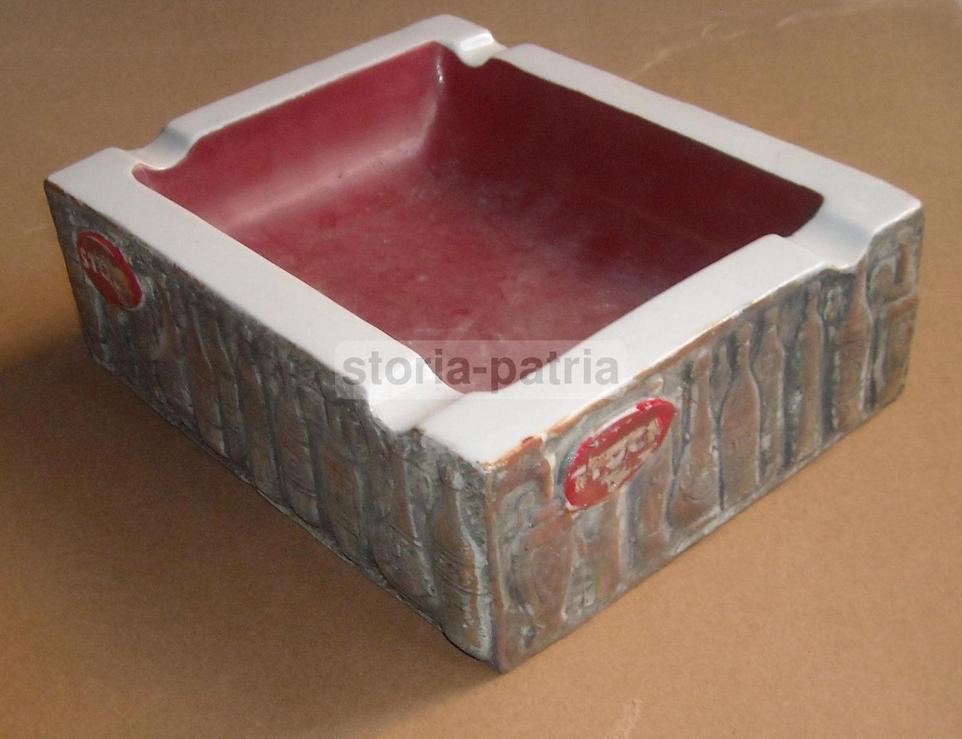 Posacenere Pubblicitario Stock In Ceramica, Anni '50 '70, Brescia