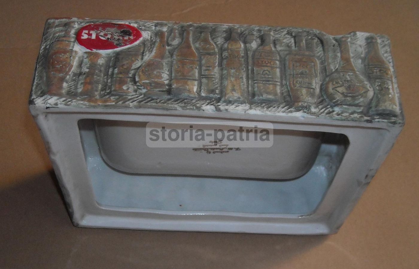 Posacenere Pubblicitario Stock In Ceramica, Anni '50 '70, Brescia