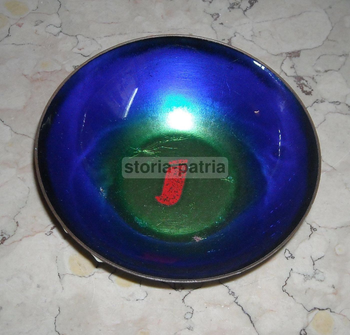 Ciotola Pubblicitaria Innocenti In Metallo Smaltato, Anni '50