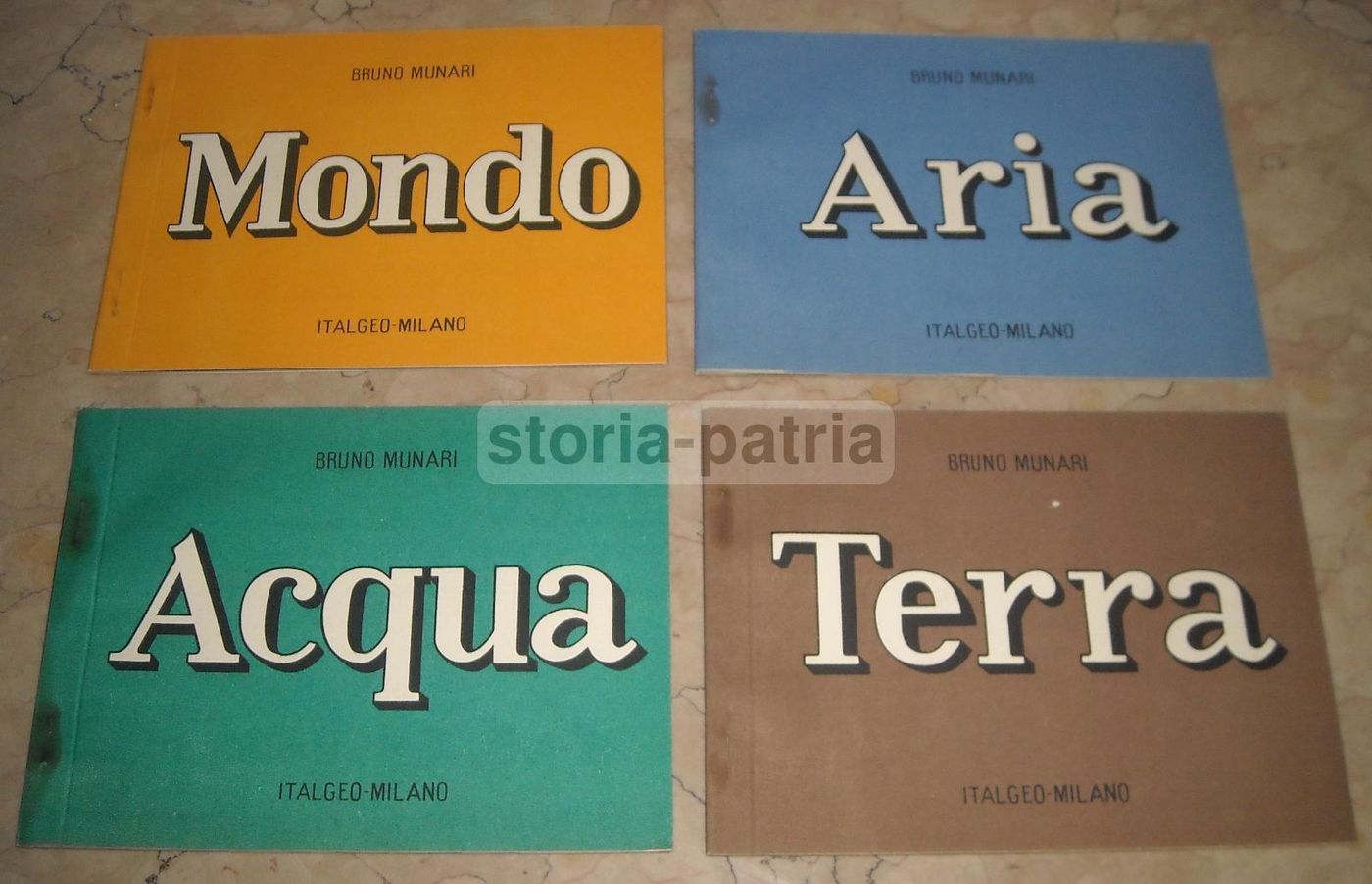 Bruno Munari: Mondo Aria Acqua Terra. Immagini Geografiche Per Ragazzi, Italgeo 1940