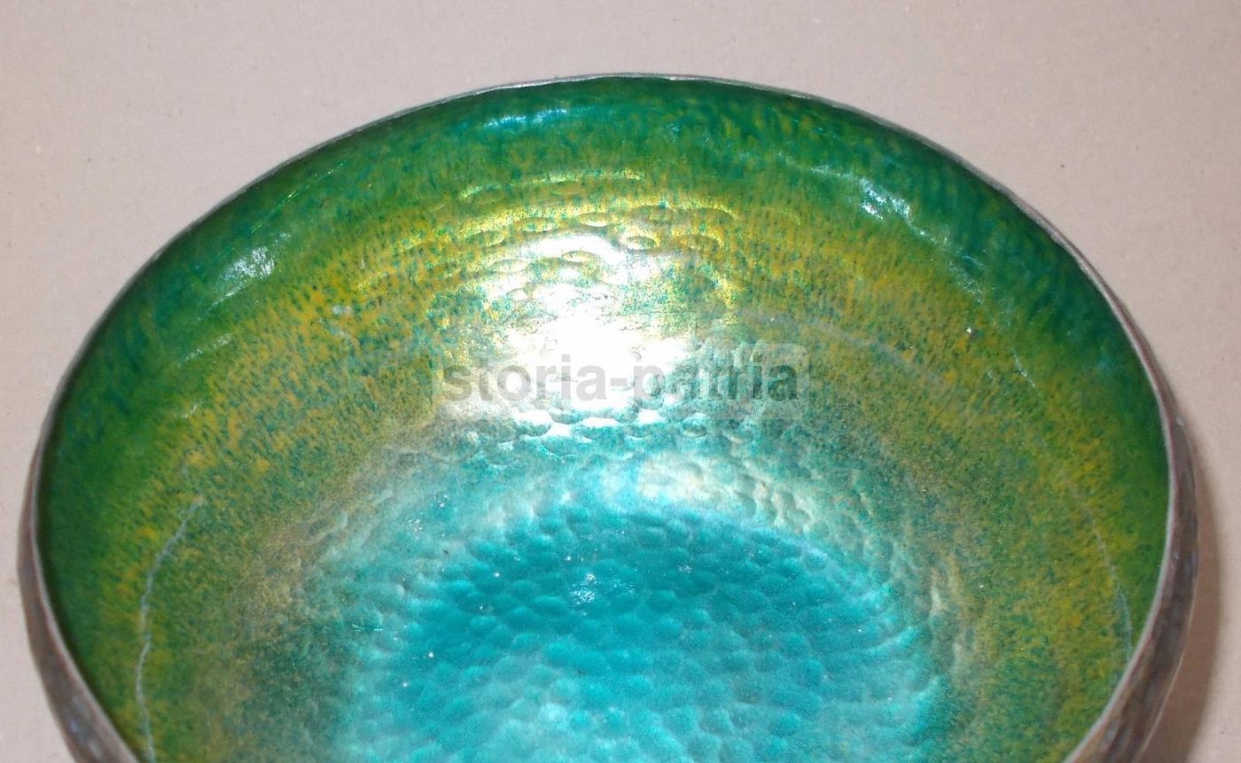 Ciotola Decorativa Laras In Metallo Battuto Argentato, Anni 60 70