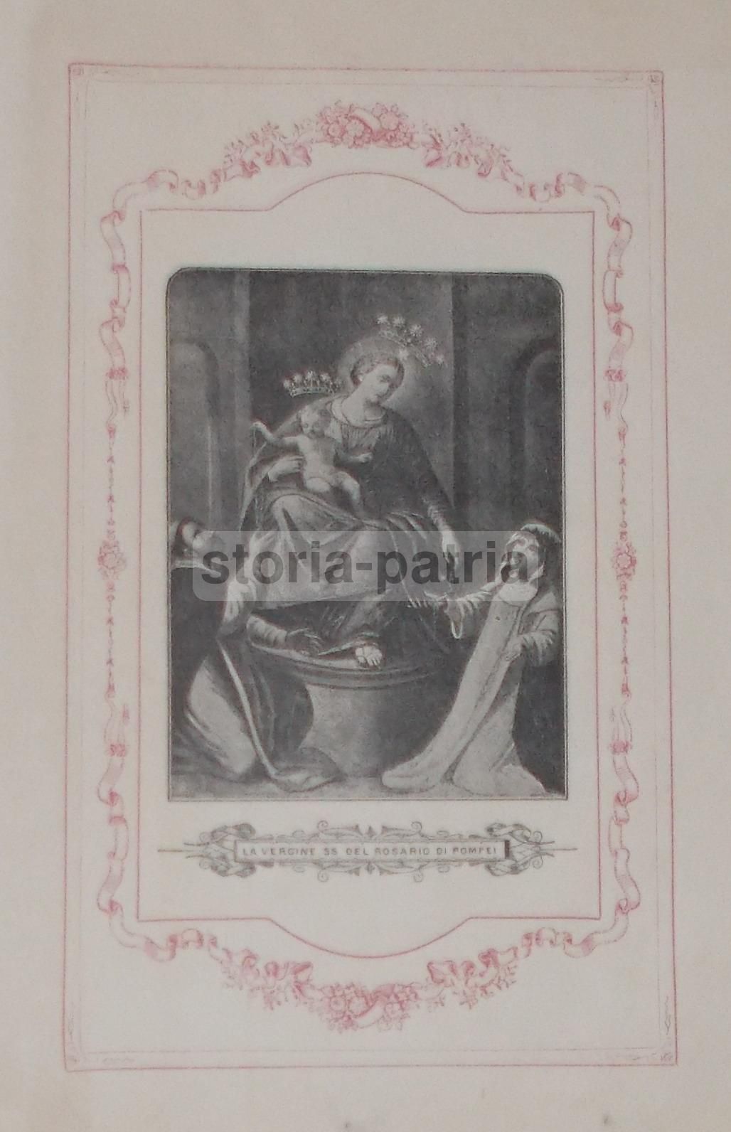 Stampa Madonna Del Rosario Di Pompei, Anni '20, Grafica Decorativa
