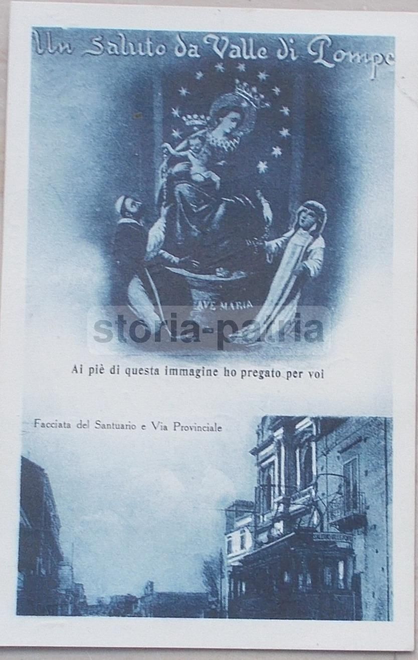 Cartolina Madonna Del Rosario Valle Di Pompei Santuario 1923
