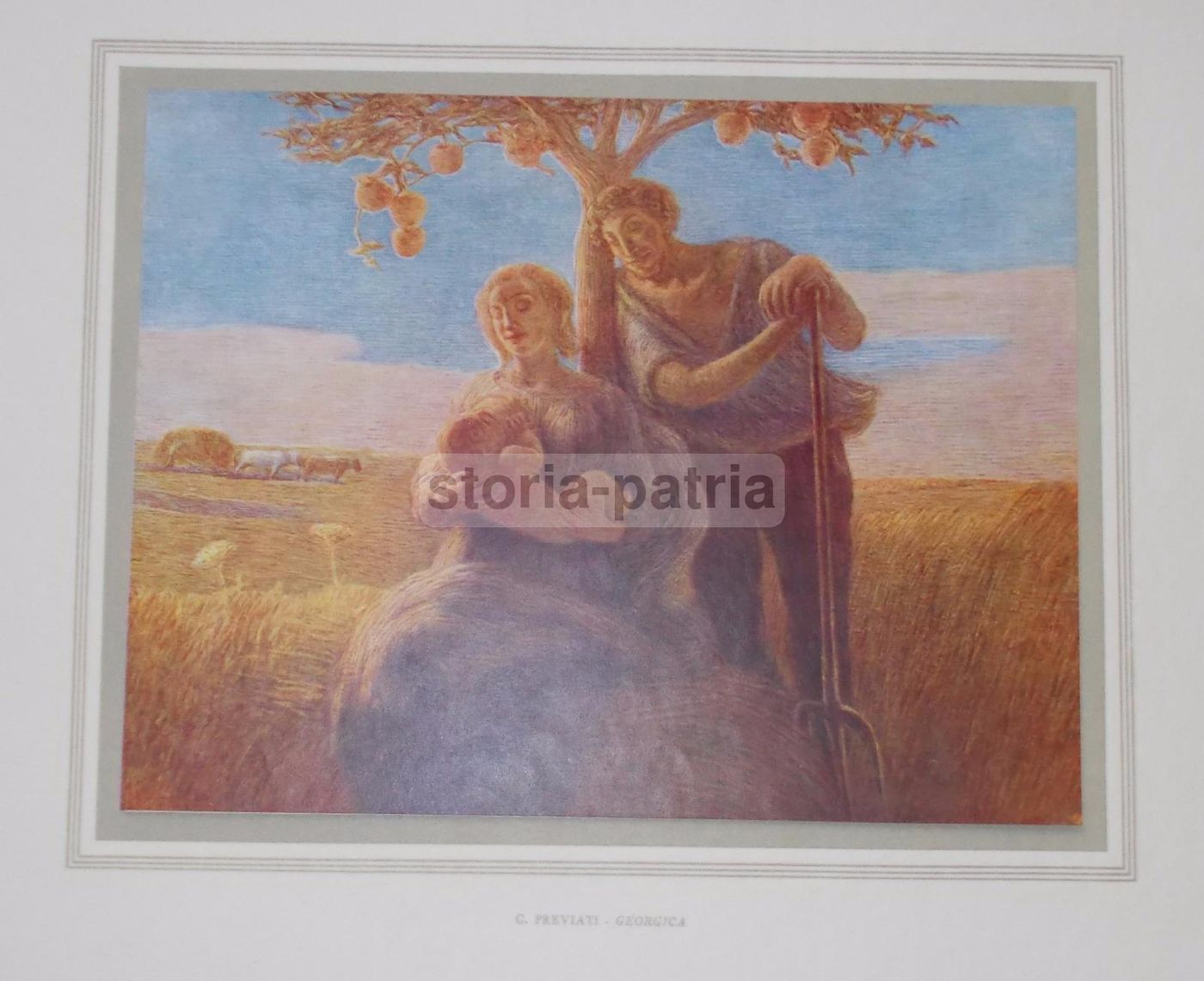 Previati: Georgica (Maternità), Stampa A Colori, 1934