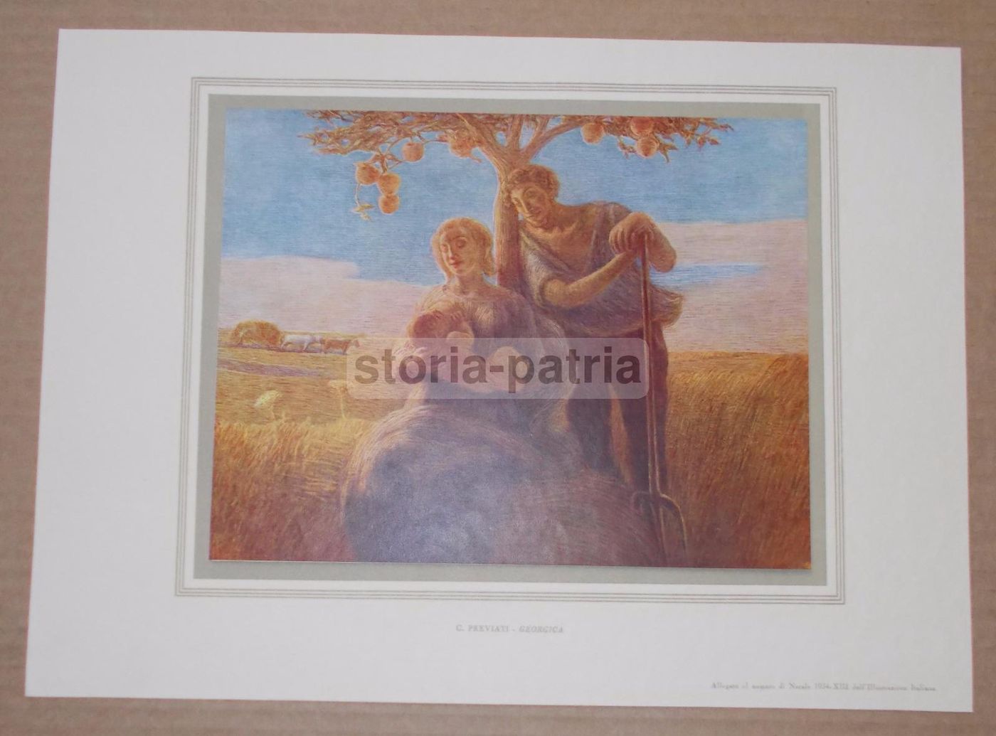 Previati: Georgica (Maternità), Stampa A Colori, 1934