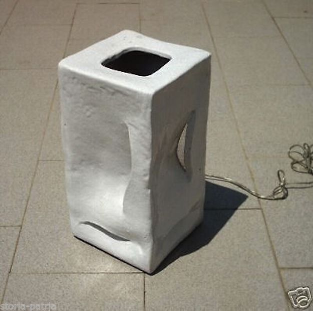 Lampada Ceramica Scultorea Anni '70 Stile Fontana