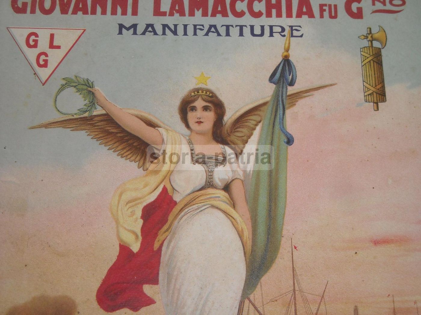 Manifesto Pubblicitario Giovanni Lamacchia Tessuti Bari Anni '20