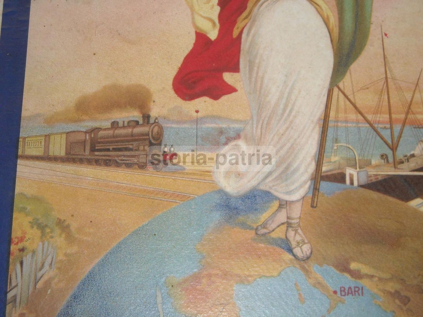 Manifesto Pubblicitario Giovanni Lamacchia Tessuti Bari Anni '20