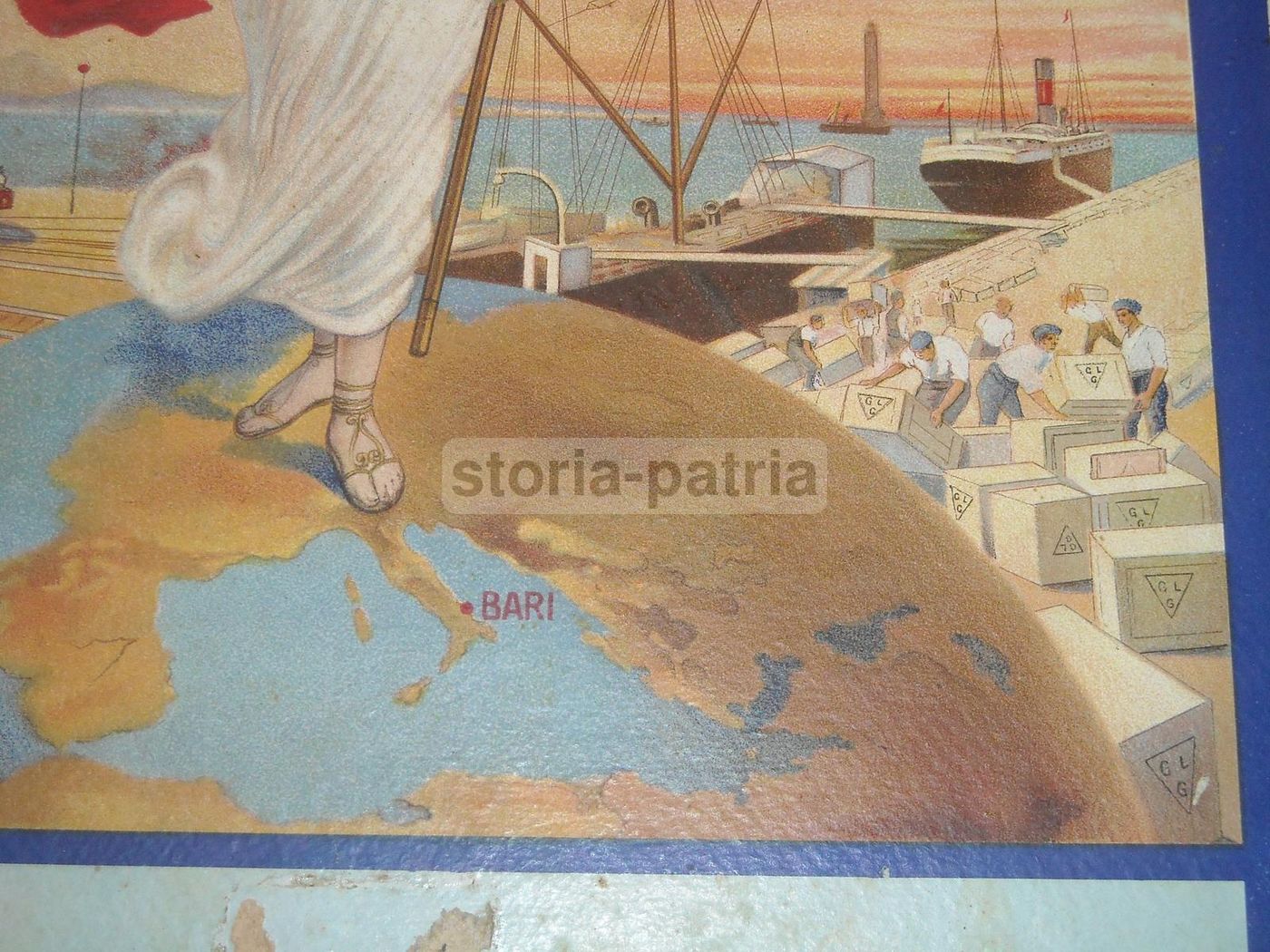 Manifesto Pubblicitario Giovanni Lamacchia Tessuti Bari Anni '20