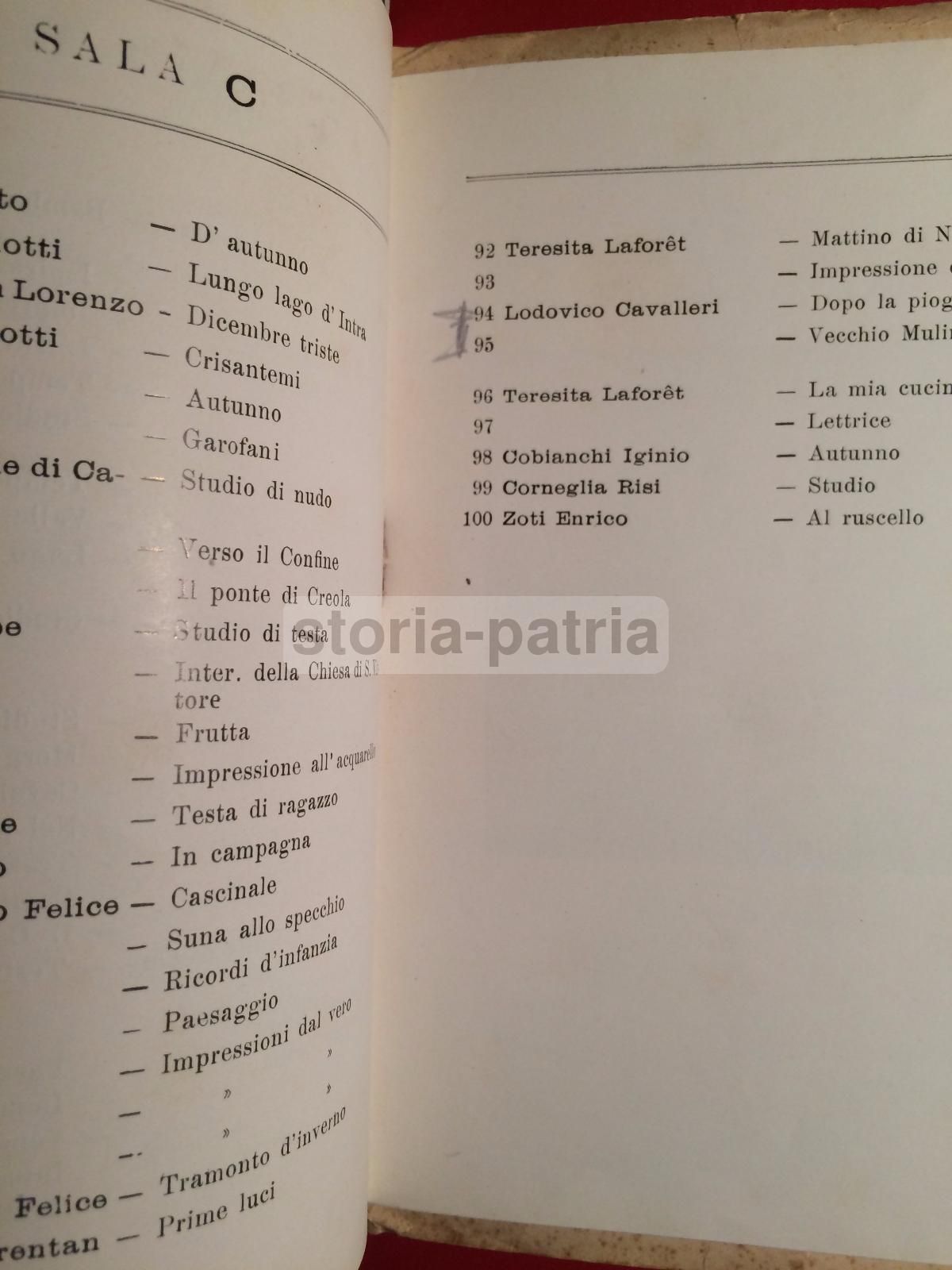 Catalogo Esposizione d'Arte Regionale Verbanese, Intra, 1919