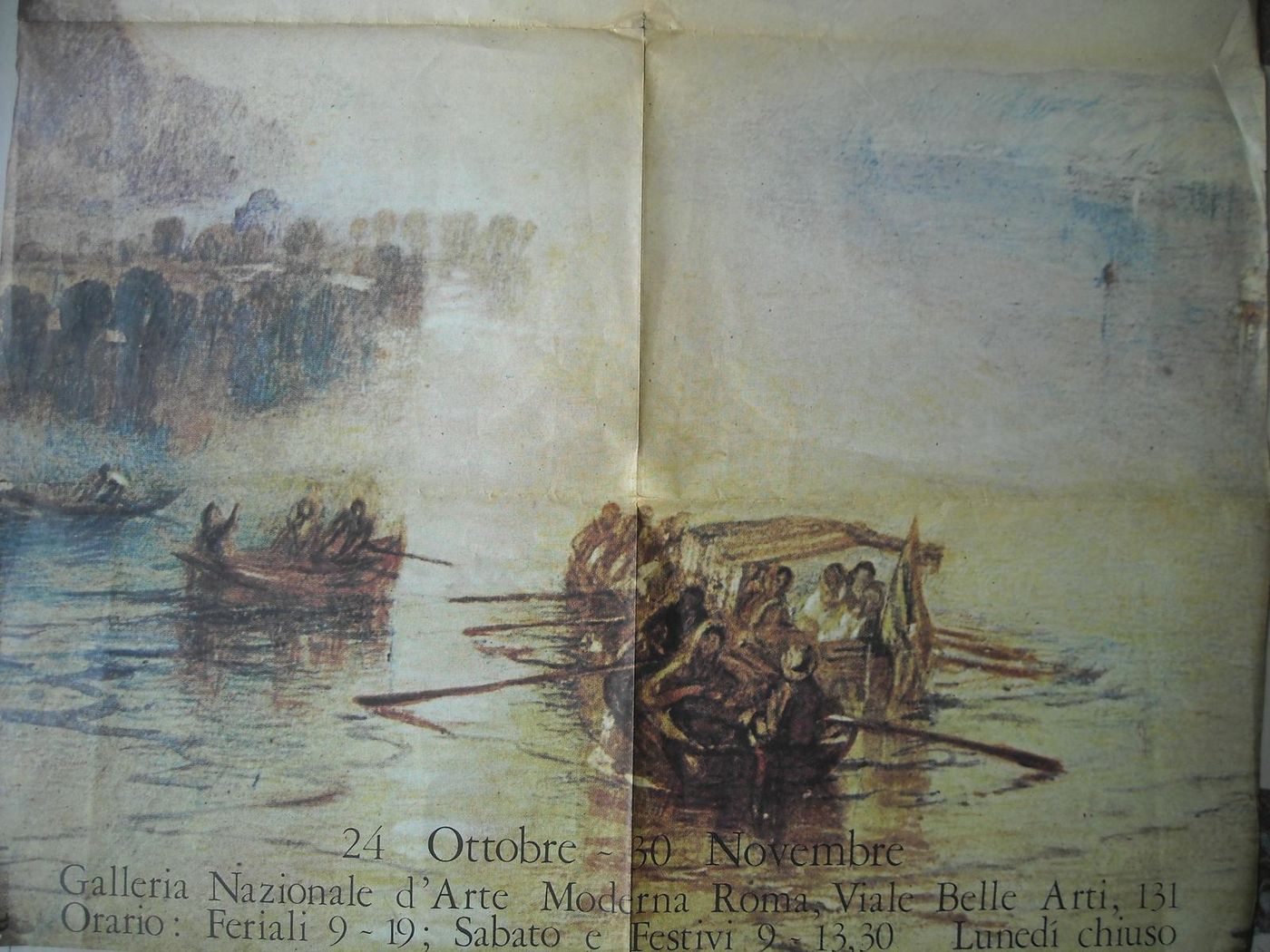 Manifesto Mostra J.M.W. Turner, Galleria Nazionale d'Arte Moderna, Roma