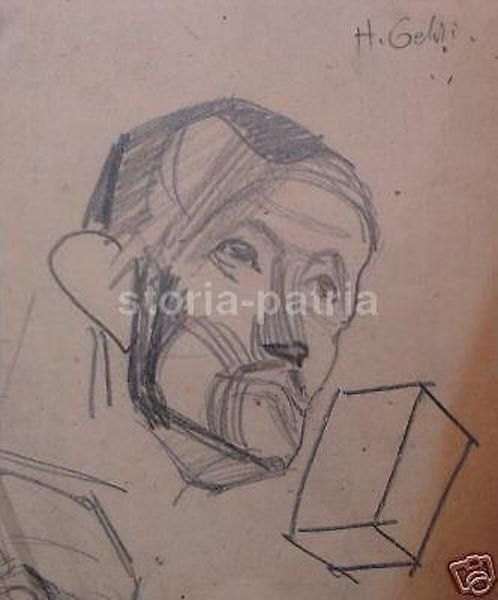 Disegno Originale Hermann Gehri 1920 1930, Arte Europea Del Novecento