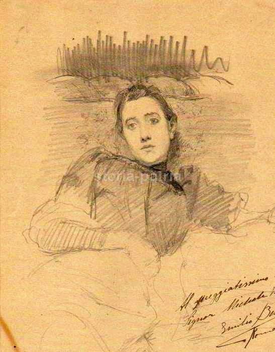 Disegno Originale Emilio Benlliure 1893, Firmato E Datato