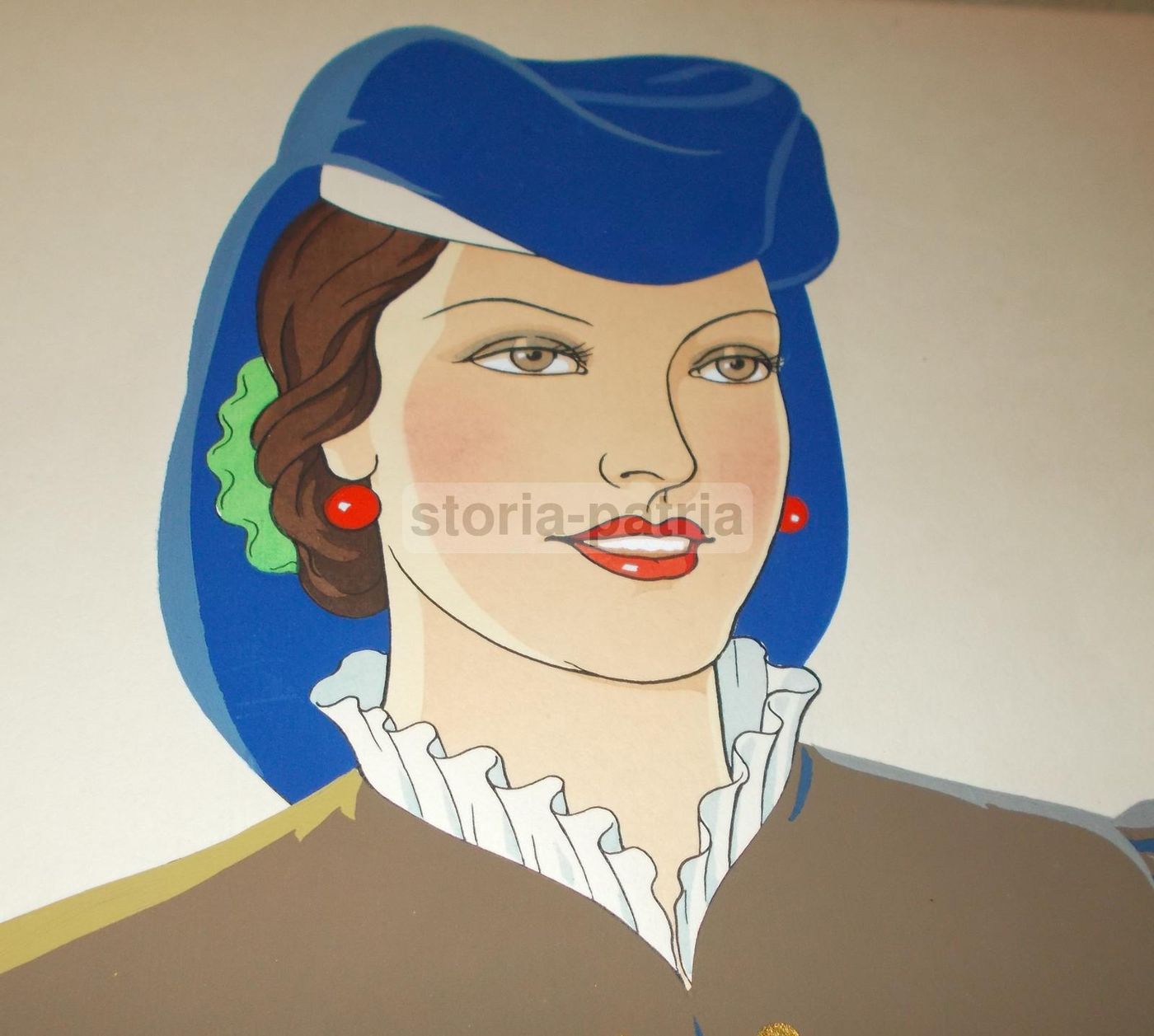 Costume Di Scanno, Abruzzo. Illustrazione d'Epoca Pochoir, Anni '30