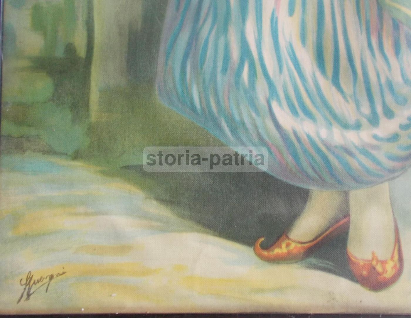 Stampa Cromolitografica Giovane Gitana, Giovanni Guerzoni, Primi '900