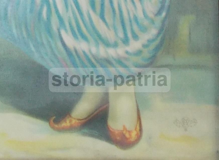 Stampa Cromolitografica Giovane Gitana, Giovanni Guerzoni, Primi '900