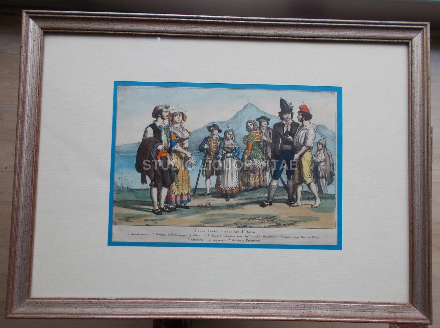 Litografia Costumi Popolari Dell'Italia Centro Meridionale (Puglia, Molise, Napoli)