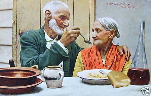 Cartolina Antica Napoletana Buona Zuppa, Cesare Capello, 1900