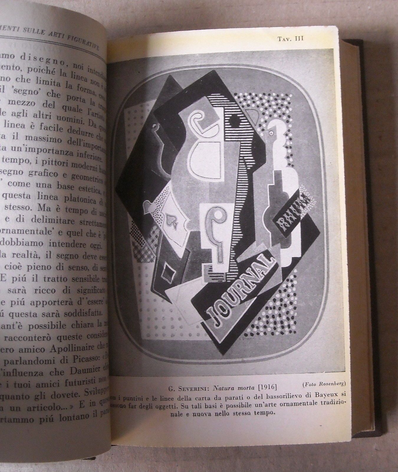 Gino Severini, Ragionamento Sulle Arti Figurative, Hoepli 1942