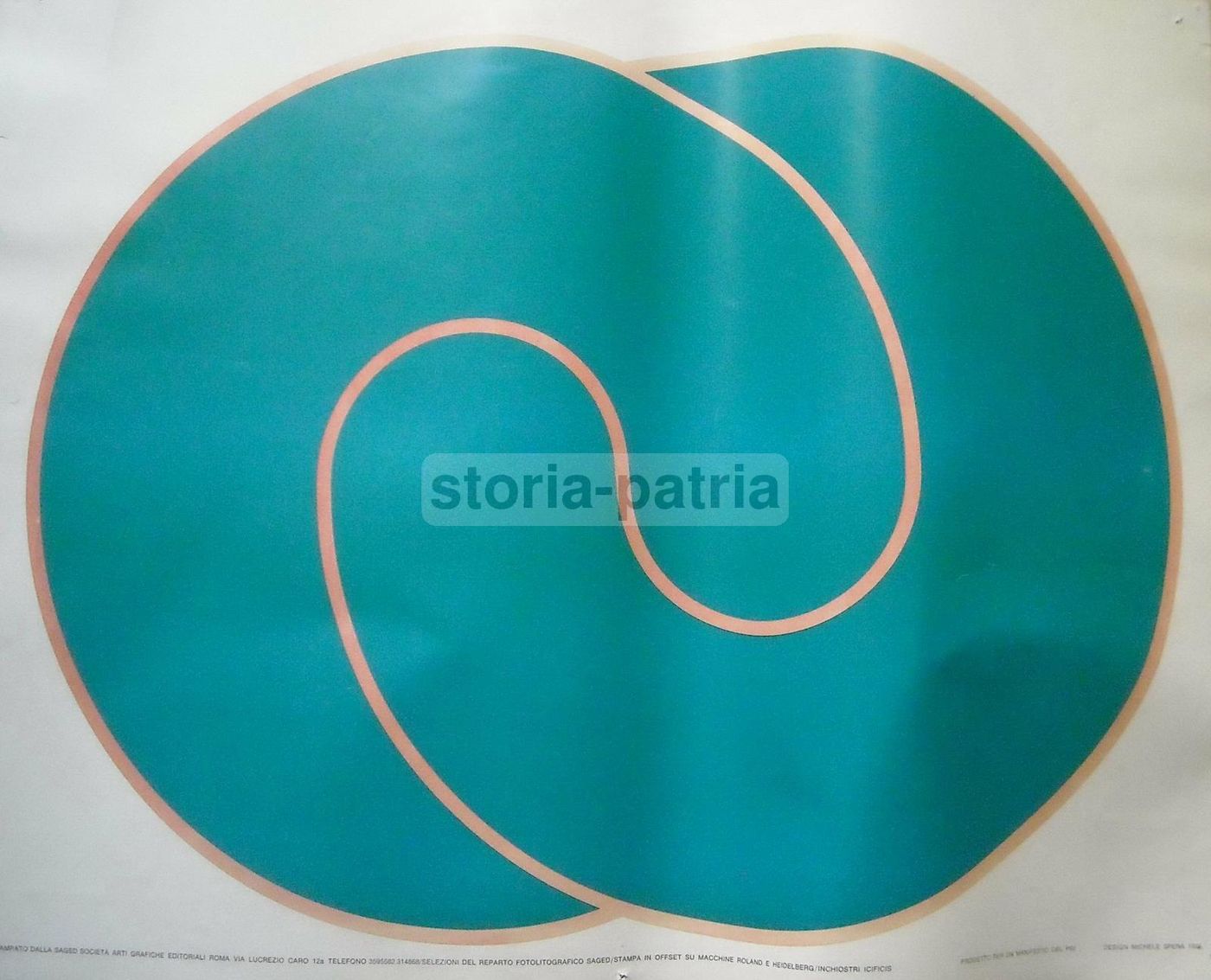 Manifesto Pubblicitario PRI 1975 Michele Spera Grafica Vintage
