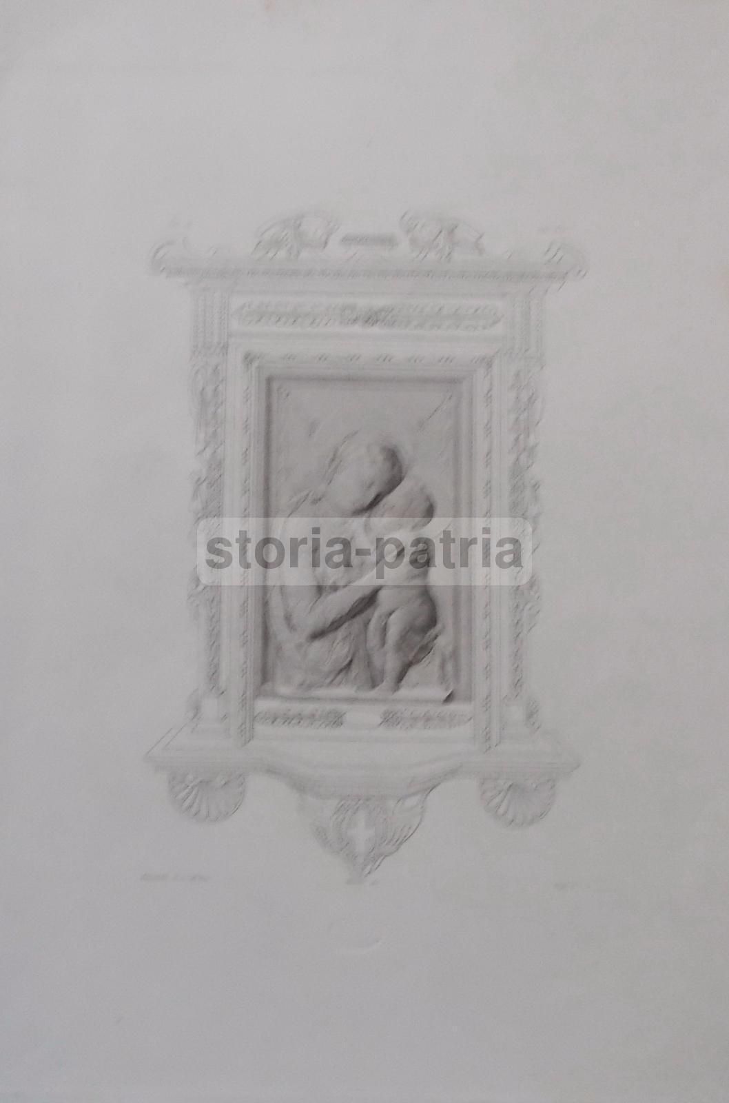 Madonna Con Bambino (Donatello), Incisione All'Acquaforte, Metà XIX Secolo