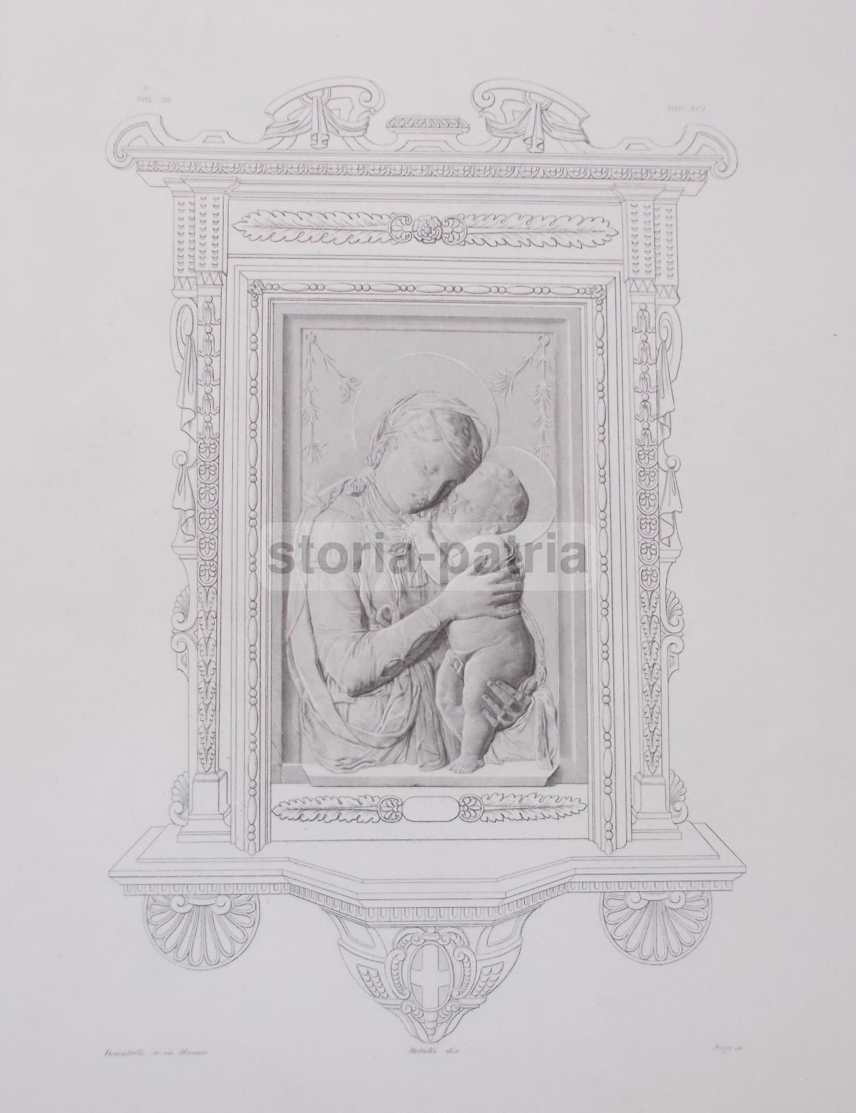 Madonna Con Bambino (Donatello), Incisione All'Acquaforte, Metà XIX Secolo
