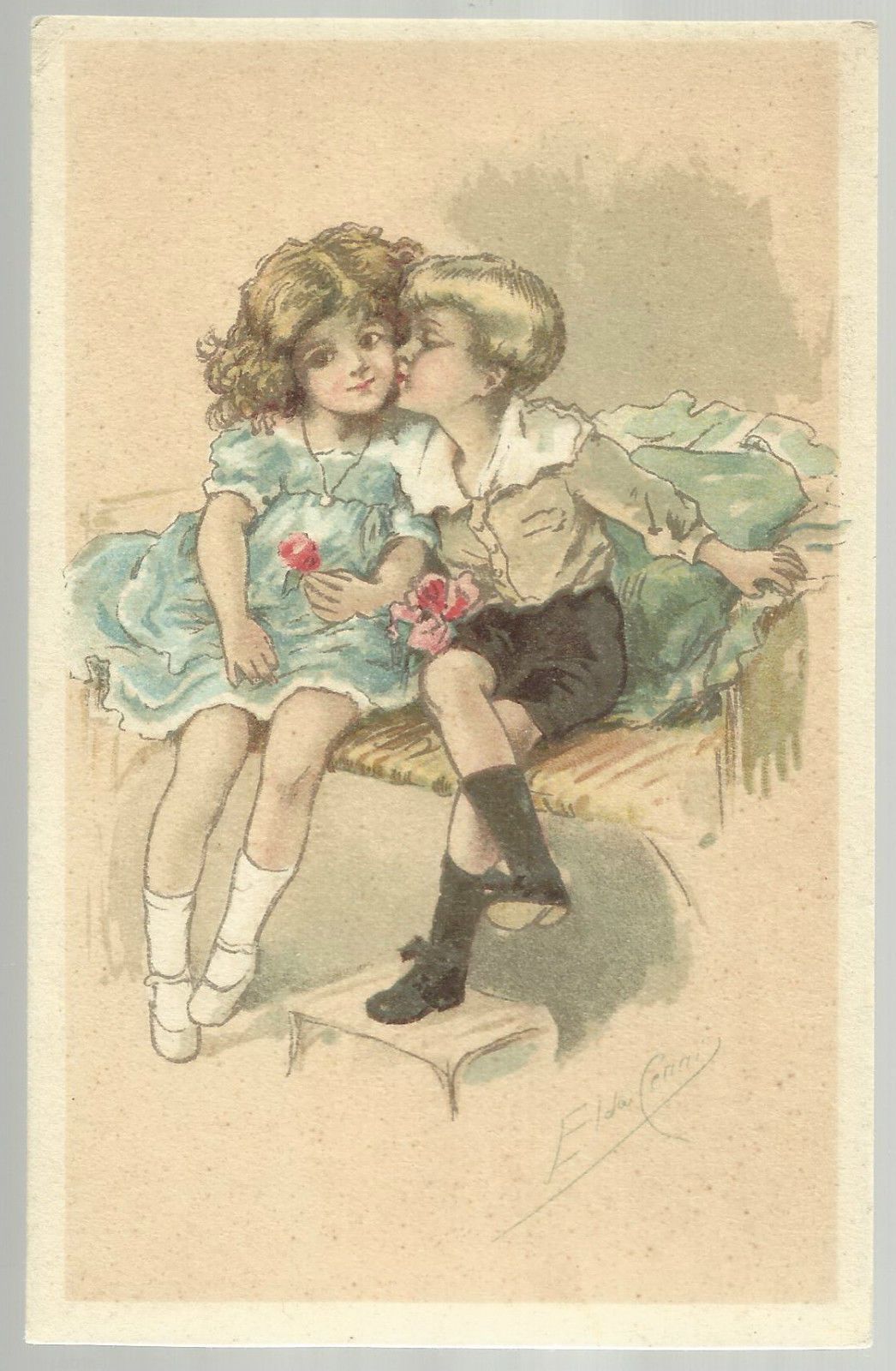 Cartolina Illustrata Elda Cenni Anni '20 Edizione Nahmias Milano