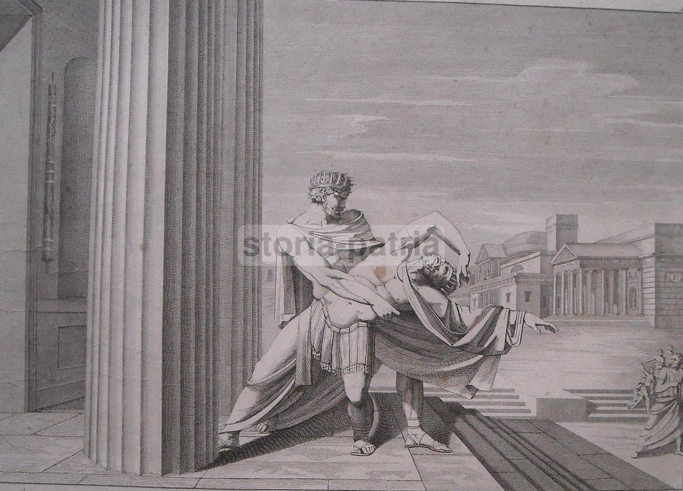 Incisione Acquaforte Tarquinio E Servio Di Filippo Pistrucci, 1820 Circa
