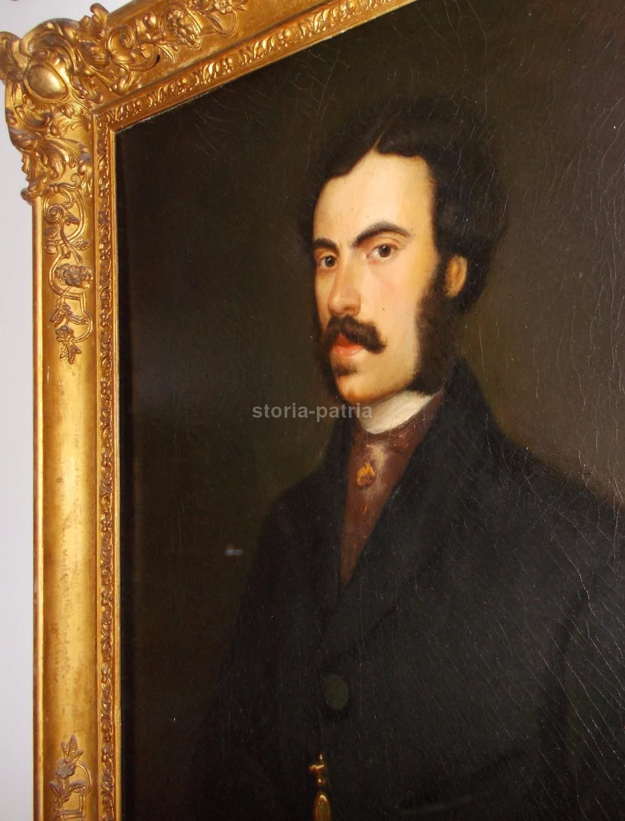 Ritratto Di Gentiluomo, Olio Su Tela, XIX Secolo, 76x63 Cm