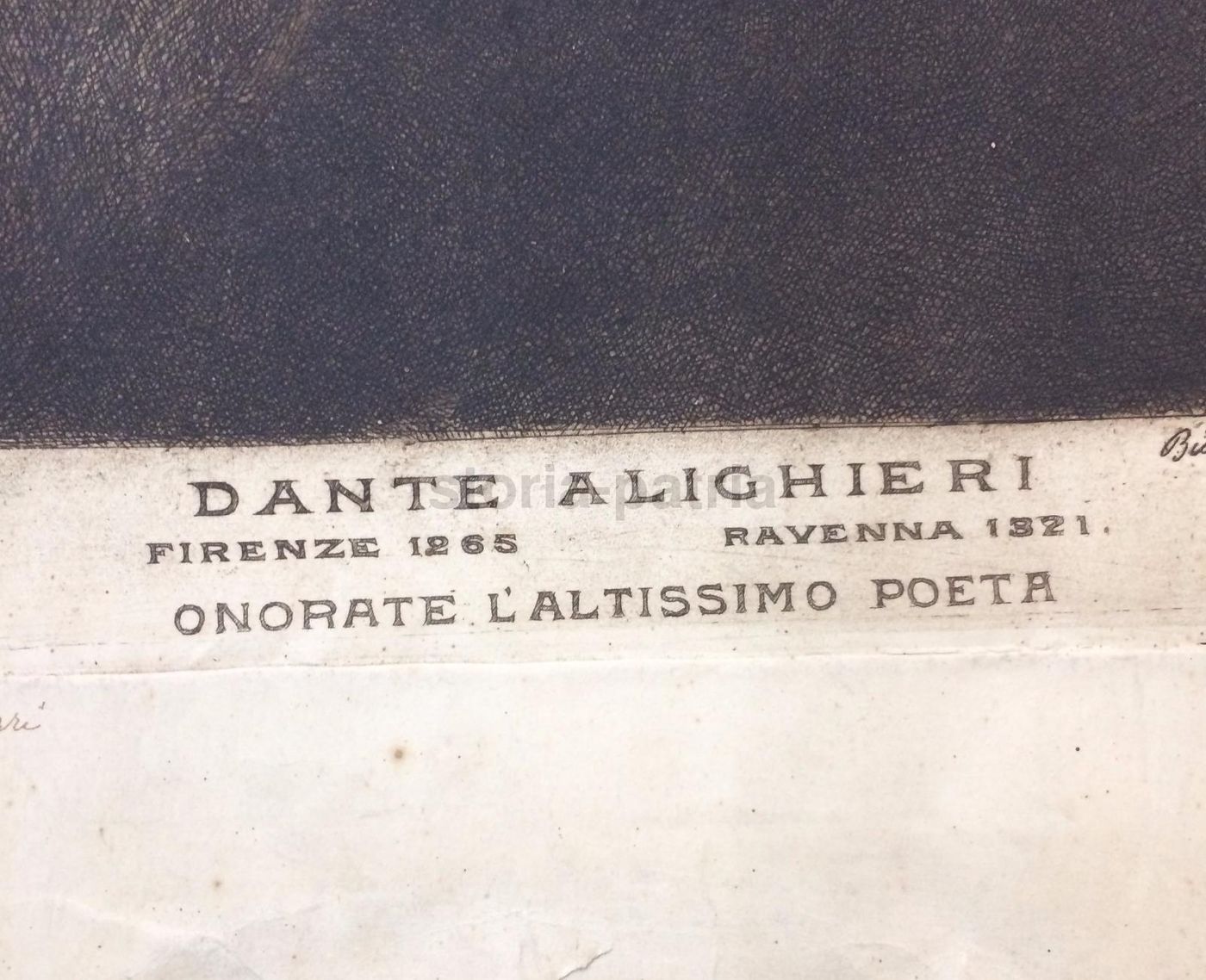 Incisione d'Epoca Di Dante Alighieri, Acquaforte Di Bice Ferrari, Anni '30 '40
