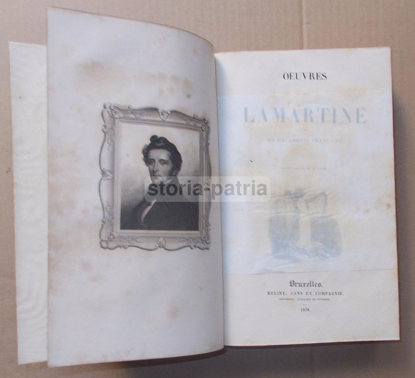 Oeuvres De Lamartine 1838 Con Viaggio In Oriente E Mappe Antiche