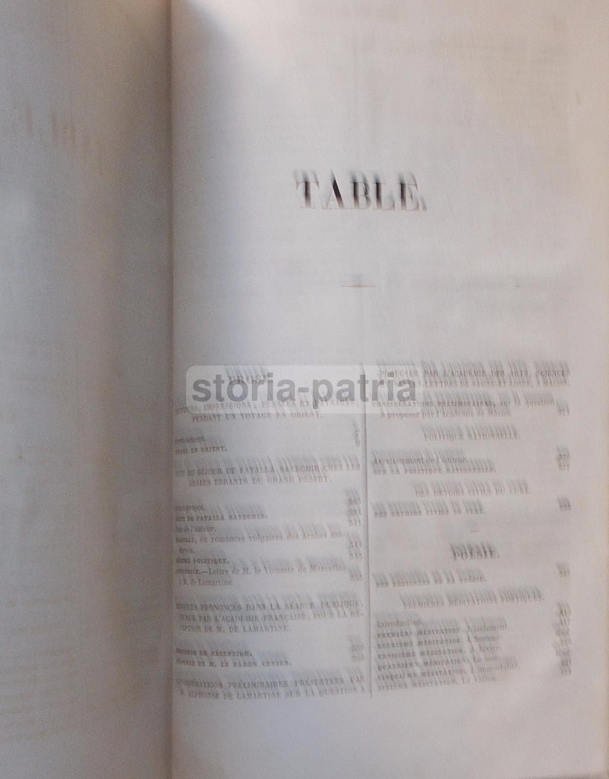 Oeuvres De Lamartine 1838 Con Viaggio In Oriente E Mappe Antiche