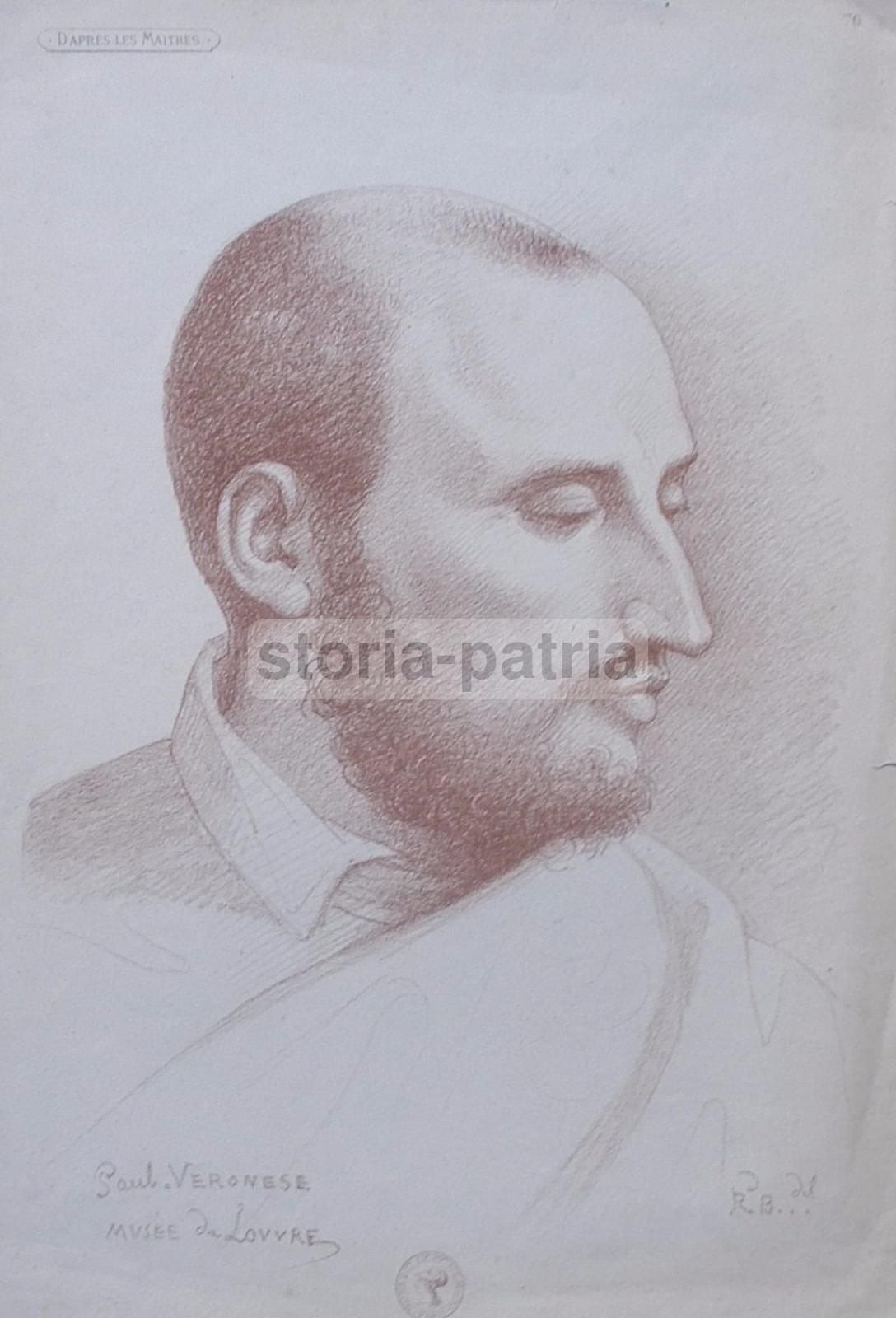 Paolo Veronese, Stampa Antica Della Fine Dell'Ottocento, Museo Del Louvre, Monrocq