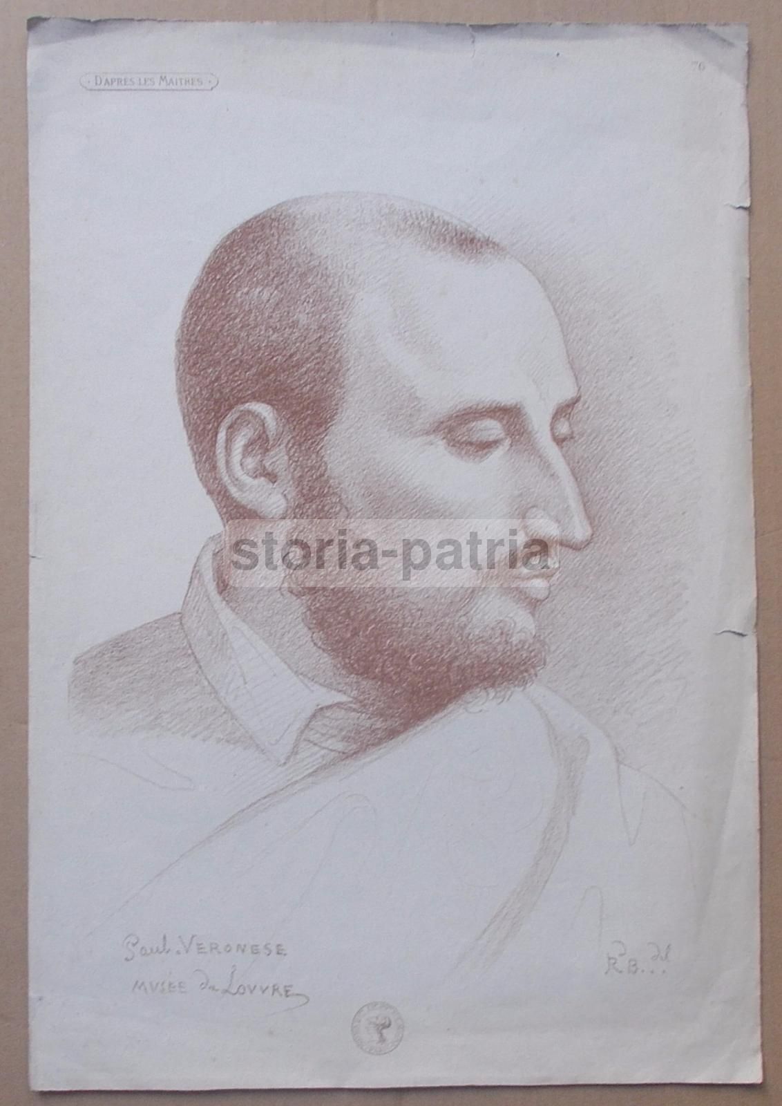 Paolo Veronese, Stampa Antica Della Fine Dell'Ottocento, Museo Del Louvre, Monrocq