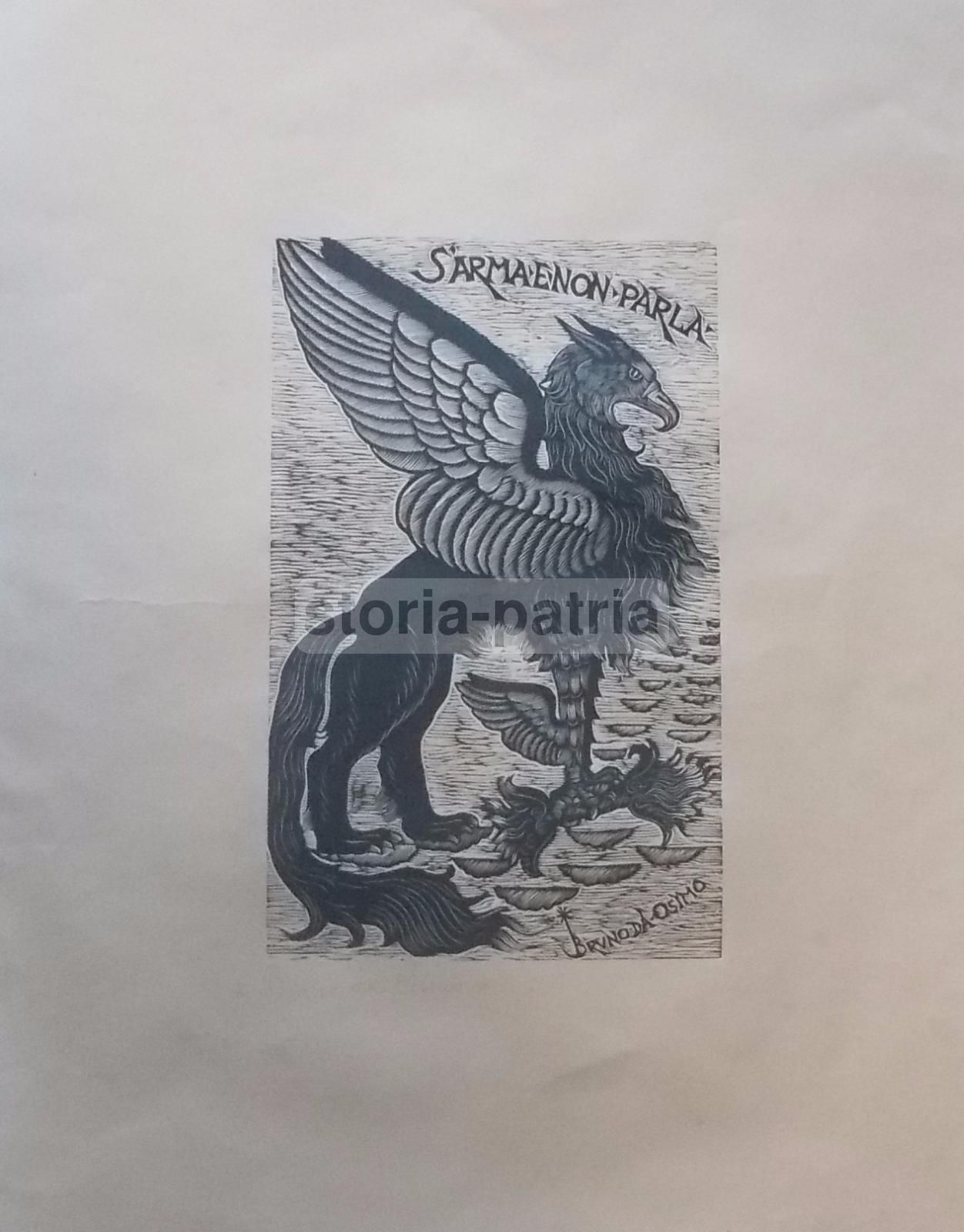 Bruno Da Osimo, Xilografia Allegoria Mitologica "Grifo", Anni '40