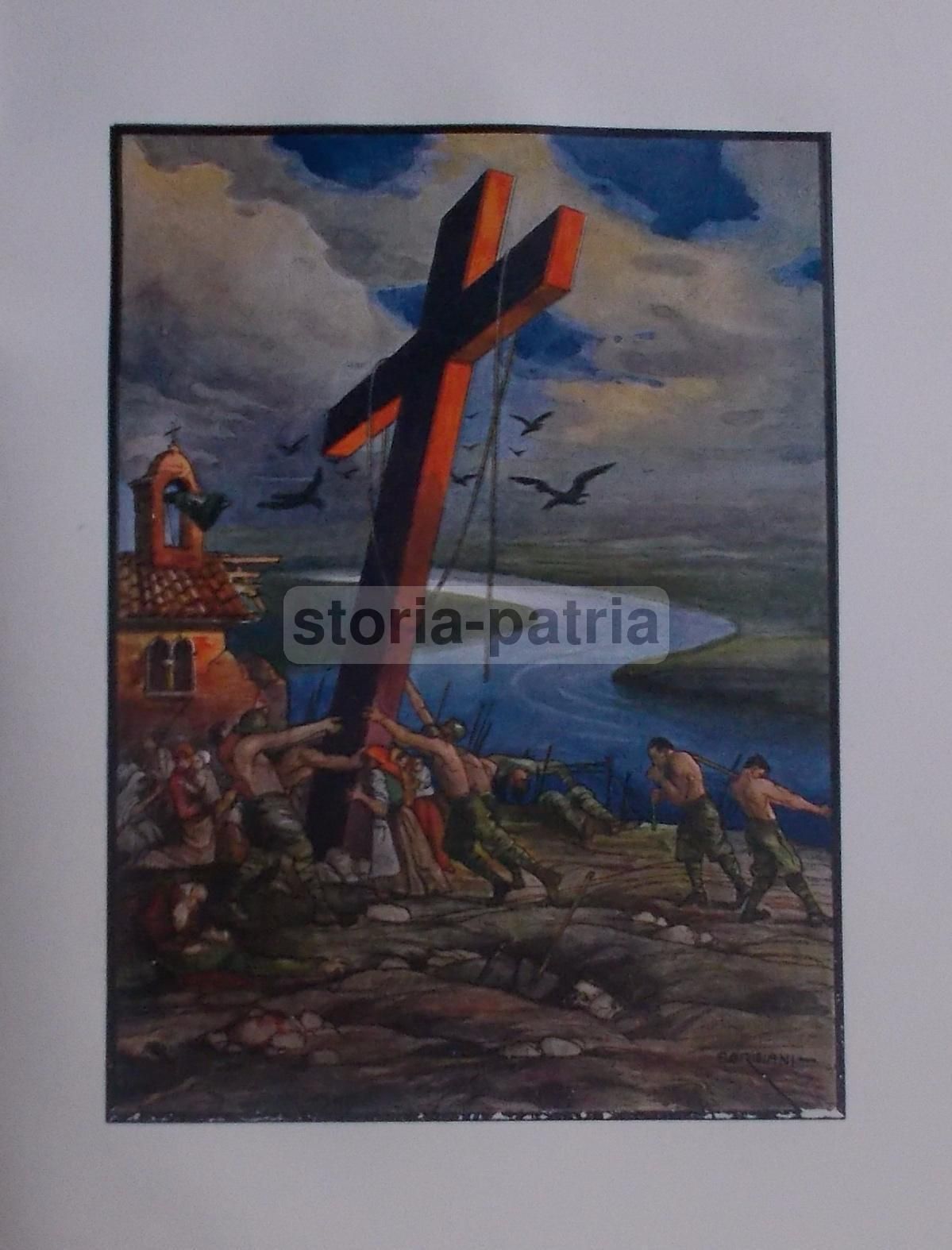 Illustrazione Allegorica "La Passione" Di Giuseppe Sorgiani, Anni '30