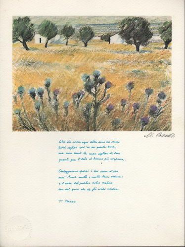 Michele Cascella, Le Nove Muse: Erato. Litografia Firmata Bolaffiarte