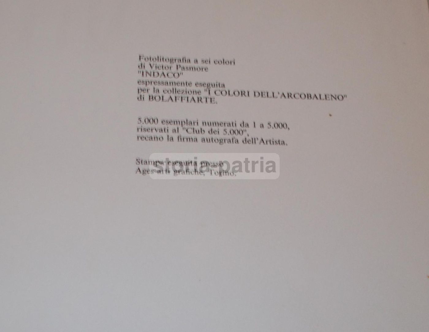 Victor Pasmore, I Colori Dell'Arcobaleno: Indaco   Grafica Bolaffiarte