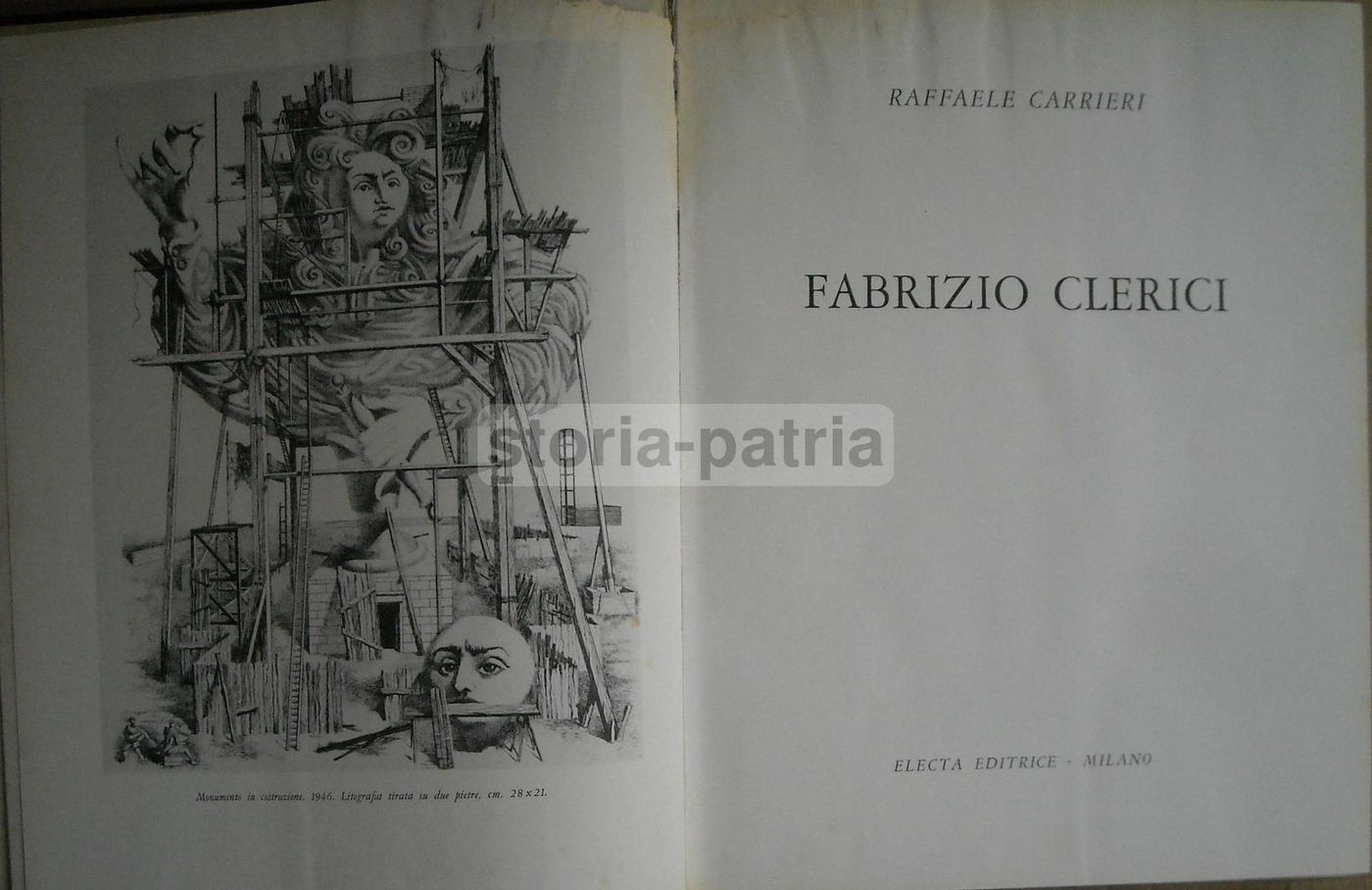 Fabrizio Clerici Monografia Raffaele Carrieri (Electa) E Architettura Italiana Oggi (Hoepli), 1955