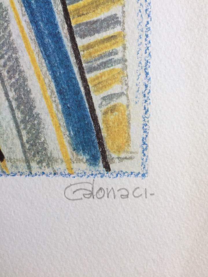 Stampa Xilografica Di Giuseppe Calonaci, Arte Moderna, 1987