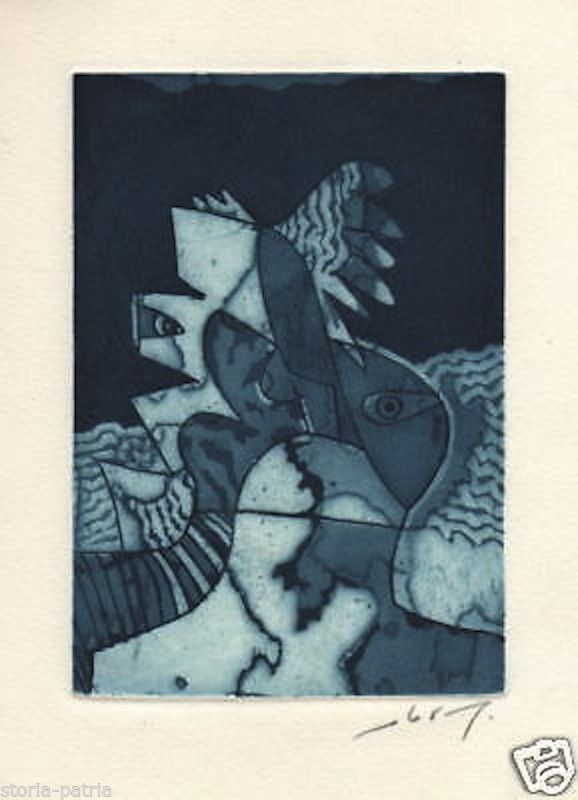 Gianni Dova, Acquaforte Originale Informale, Anni '60, Firmata