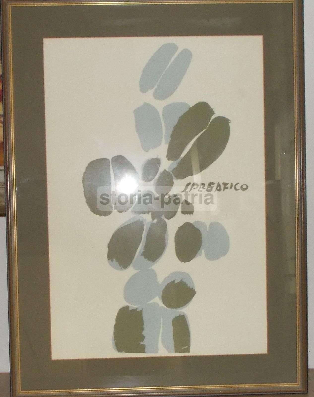 Opera Informale Leonardo Spreafico Anni '70 Composizione Floreale