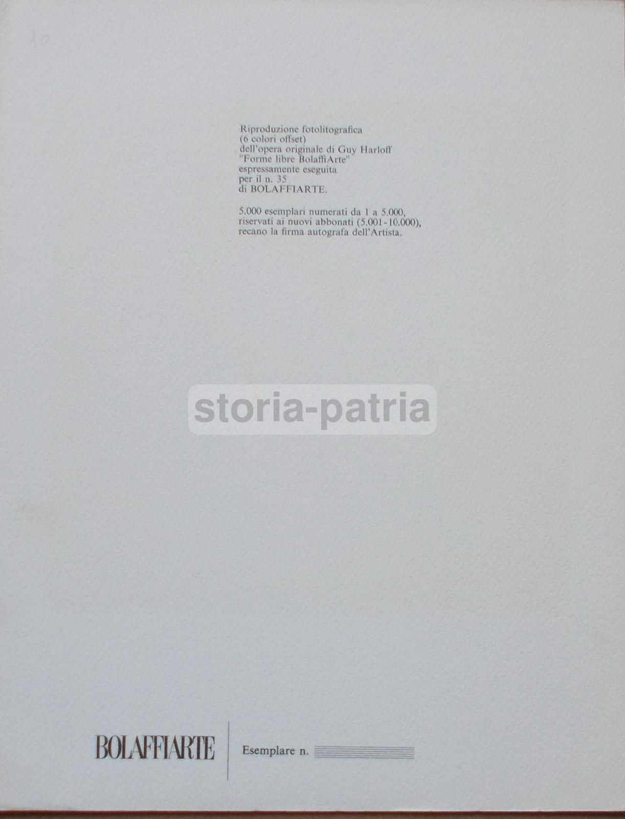 Guy Harloff, Forme Libre, Bolaffi Arte, Opera Grafica, Anni '70