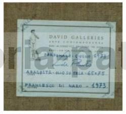 Dipinto Aragosta Francesco Di Naro 1973 Olio Su Tela 65x75 Cm