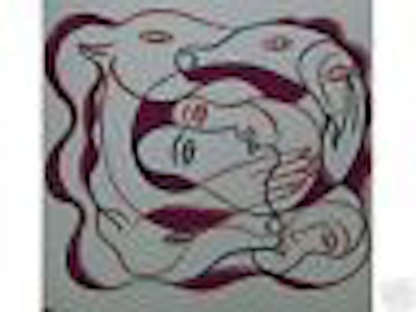 Amedeo Reggio   Grafica Originale, Volti E Mani Di Donna, 1971
