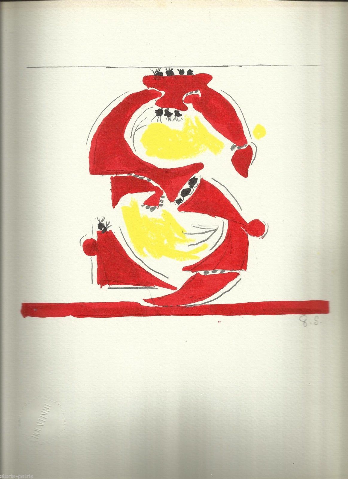 Graham Sutherland, Lettera "S", Bolaffiarte Alfabeto, Anni '70 '80