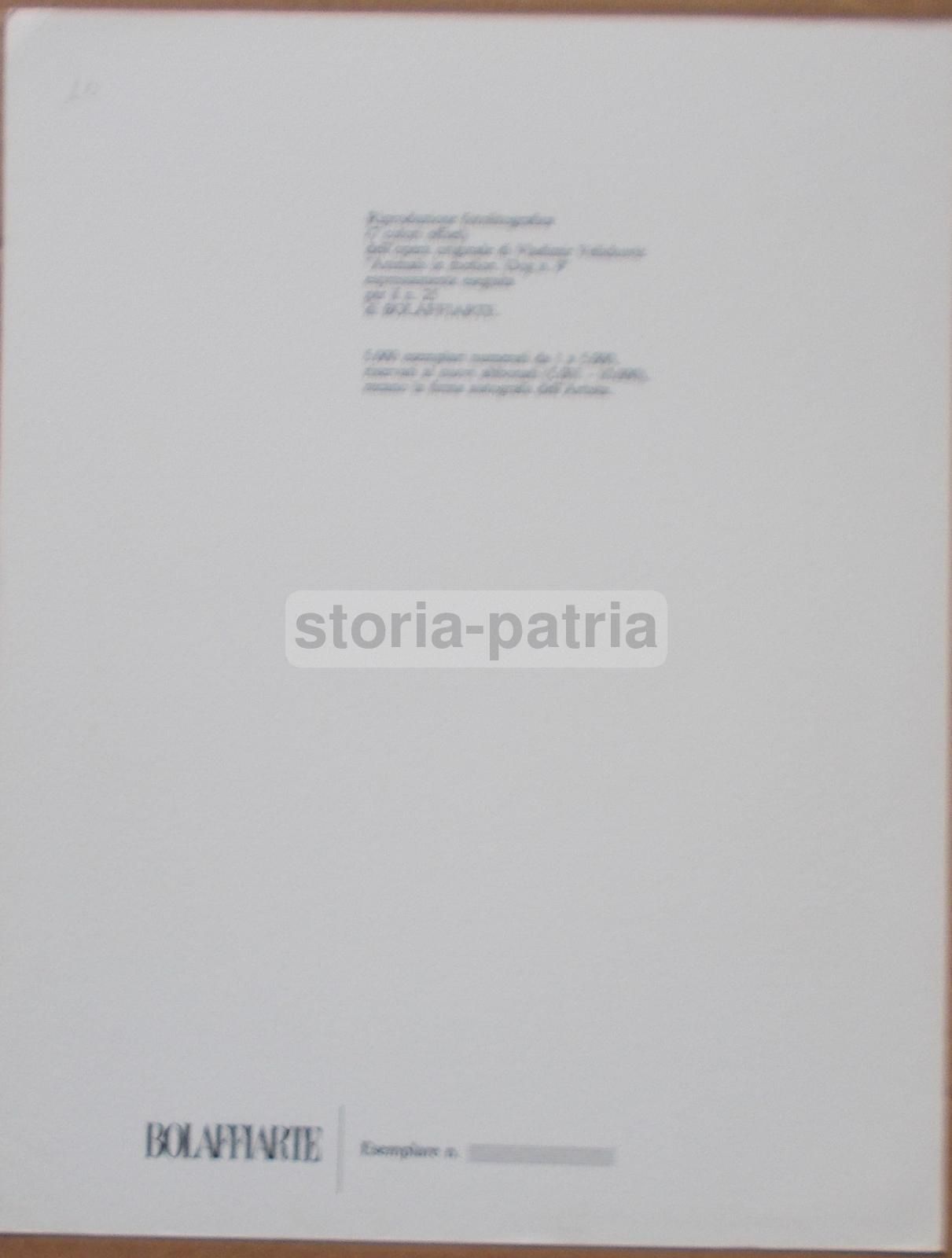 Vladimir Velickovic: Animals In Motion, Dog N. 9. Grafica Bolaffiarte Originale.