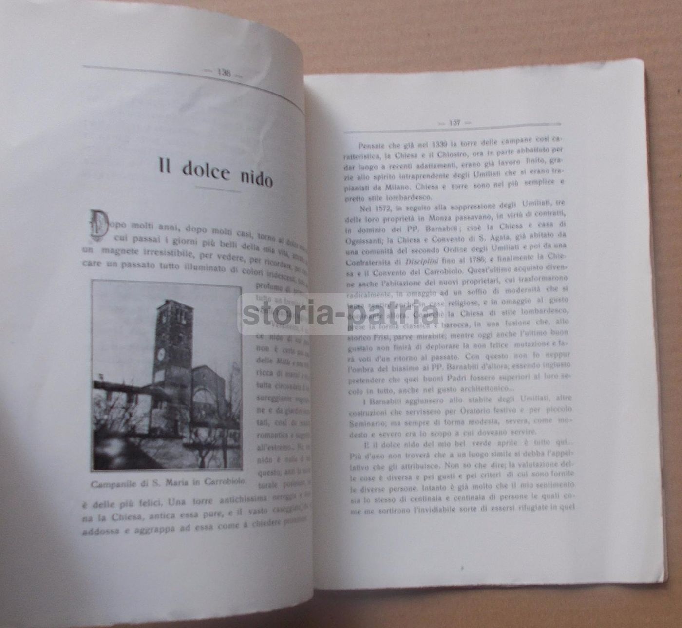 Monumento A Villoresi Monza 1913 Volume Commemorativo Illustrato
